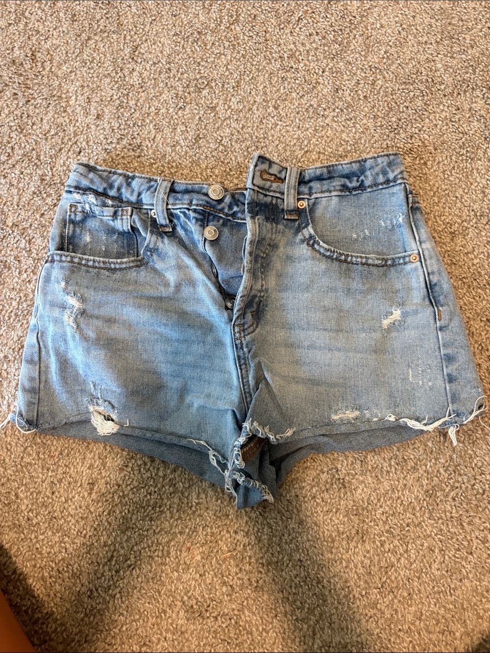wild fable Light Blue Distressed Denim Shorts